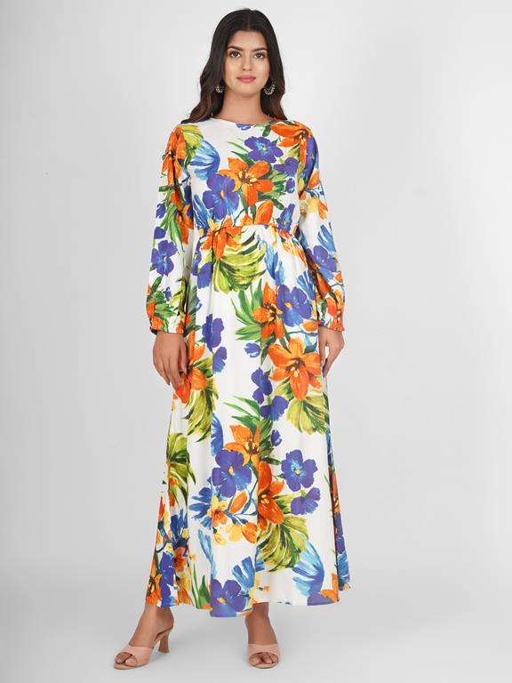 BEACHWEAR DRESS MAXI LS